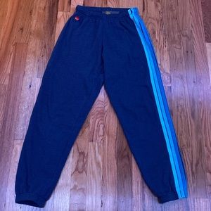 AVIATOR NATION 5 STRIPE SWEATPANTS (BARELY WORN)